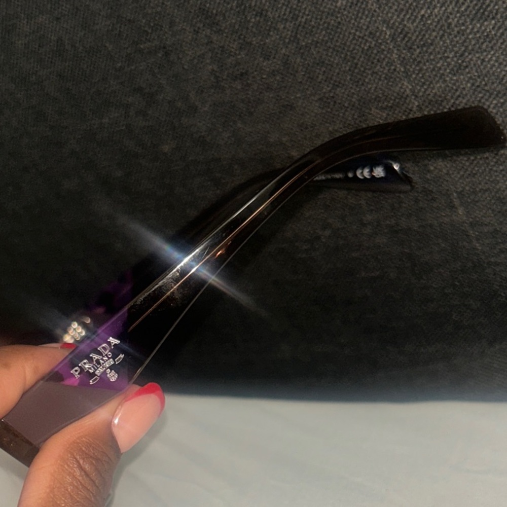 Prada Purple Acetate Sunglasses with Brown Lenses - Picture 5 of 5